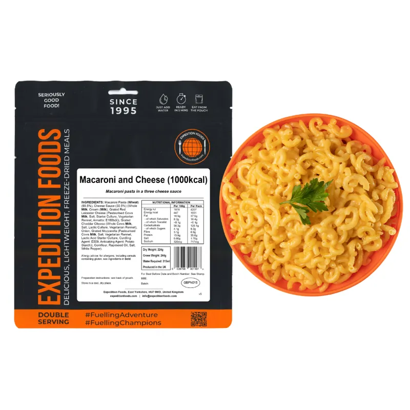 Expedition Foods Macaroni and Cheese - 1000kcal-2